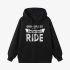 Letter Graphic Black Hoodie GM8801-289