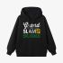 Letter Graphic Black Hoodie GM8801-295