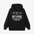 Letter Graphic Black Hoodie GM8801-319