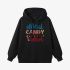 Black Letters Print Hoodie GM8801-75