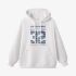 White Numbers Print Hoodie GM8802-145