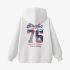 White Numbers Print Hoodie GM8802-151