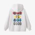 White Letters Print Hoodie GM8802-163