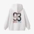 White Numbers Print Hoodie GM8802-164