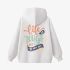 Letter Graphic White Hoodie GM8802-186