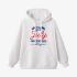 White Letter Graphic Hoodie GM8802-212