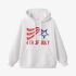 White Letter Graphic Hoodie GM8802-218