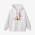 Rabbit Geometric Graphic White Hoodie GM8802-263