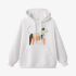 kitten Geometric Graphic White Hoodie GM8802-265