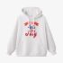 Letter Graphic White Hoodie GM8802-297