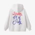 Letter Graphic White Hoodie GM8802-298