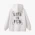 White Letters Print Hoodie GM8802-91