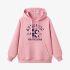 Pink Numbers Print Hoodie GM8803-117