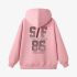 Pink Numbers Print Hoodie GM8803-125