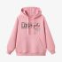 Pink Letters Print Hoodie GM8803-136