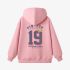 Pink Numbers Print Hoodie GM8803-143