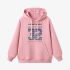 Pink Numbers Print Hoodie GM8803-145