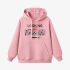 Pink Letters Print Hoodie GM8803-154