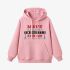 Pink Letters Print Hoodie GM8803-156