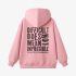 Pink Letters Print Hoodie GM8803-166