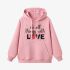 Pink Letters Print Hoodie GM8803-173