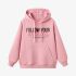 Pink Letters Print Hoodie GM8803-174