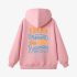 Letter Graphic Pink Hoodie GM8803-184