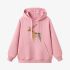 Deer Geometric Graphic Pink Hoodie GM8803-259