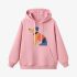 Puppy Geometric Graphic Pink Hoodie GM8803-264