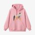 kitten Geometric Graphic Pink Hoodie GM8803-265