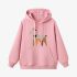 Goat Geometric Graphic Pink Hoodie GM8803-266