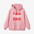 Letter Graphic Pink Hoodie GM8803-286