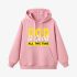 Letter Graphic Pink Hoodie GM8803-288