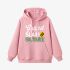 Letter Graphic Pink Hoodie GM8803-295