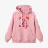 Letter Graphic Pink Hoodie GM8803-297