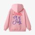 Letter Graphic Pink Hoodie GM8803-298