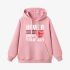 Letter Graphic Pink Hoodie GM8803-306