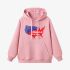 Letter Graphic Pink Hoodie GM8803-307