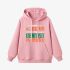 Letter Graphic Pink Hoodie GM8803-308