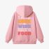 Letter Graphic Pink Hoodie GM8803-312