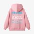 Letter Graphic Pink Hoodie GM8803-315