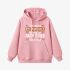 Letter Graphic Pink Hoodie GM8803-317