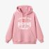 Letter Graphic Pink Hoodie GM8803-319