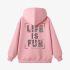 Pink Letters Print Hoodie GM8803-91