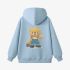 Sky Blue Cartoon Print Hoodie GM8804-103