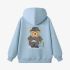 Sky Blue Cartoon Print Hoodie GM8804-104