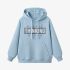 Sky Blue Letters Print Hoodie GM8804-116