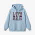 Sky Blue Letters Print Hoodie GM8804-119