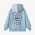 Sky Blue Letters Print Hoodie GM8804-122