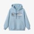 Sky Blue Letters Print Hoodie GM8804-124